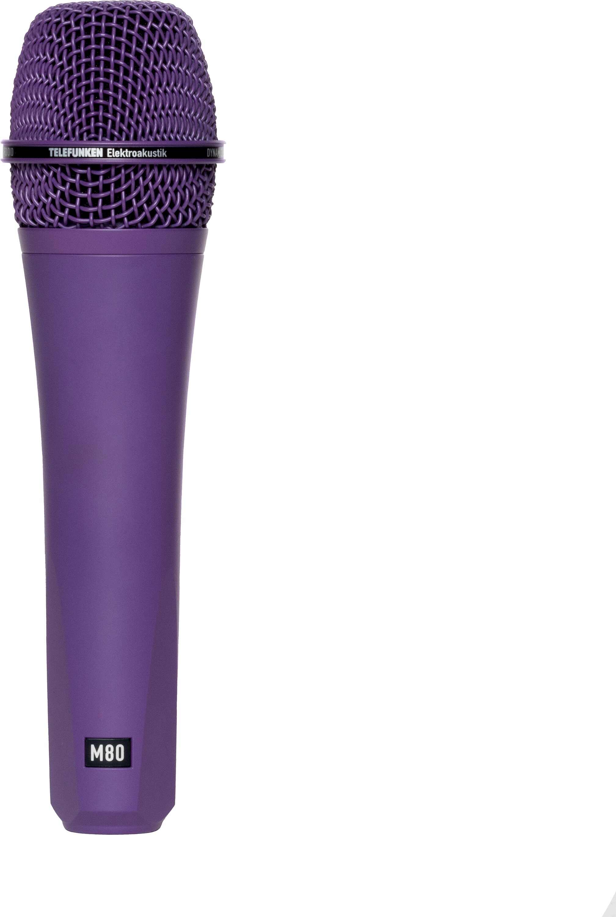 Telefunken M80 Dynamic Supercardioid Microphone, Purple, Rear
