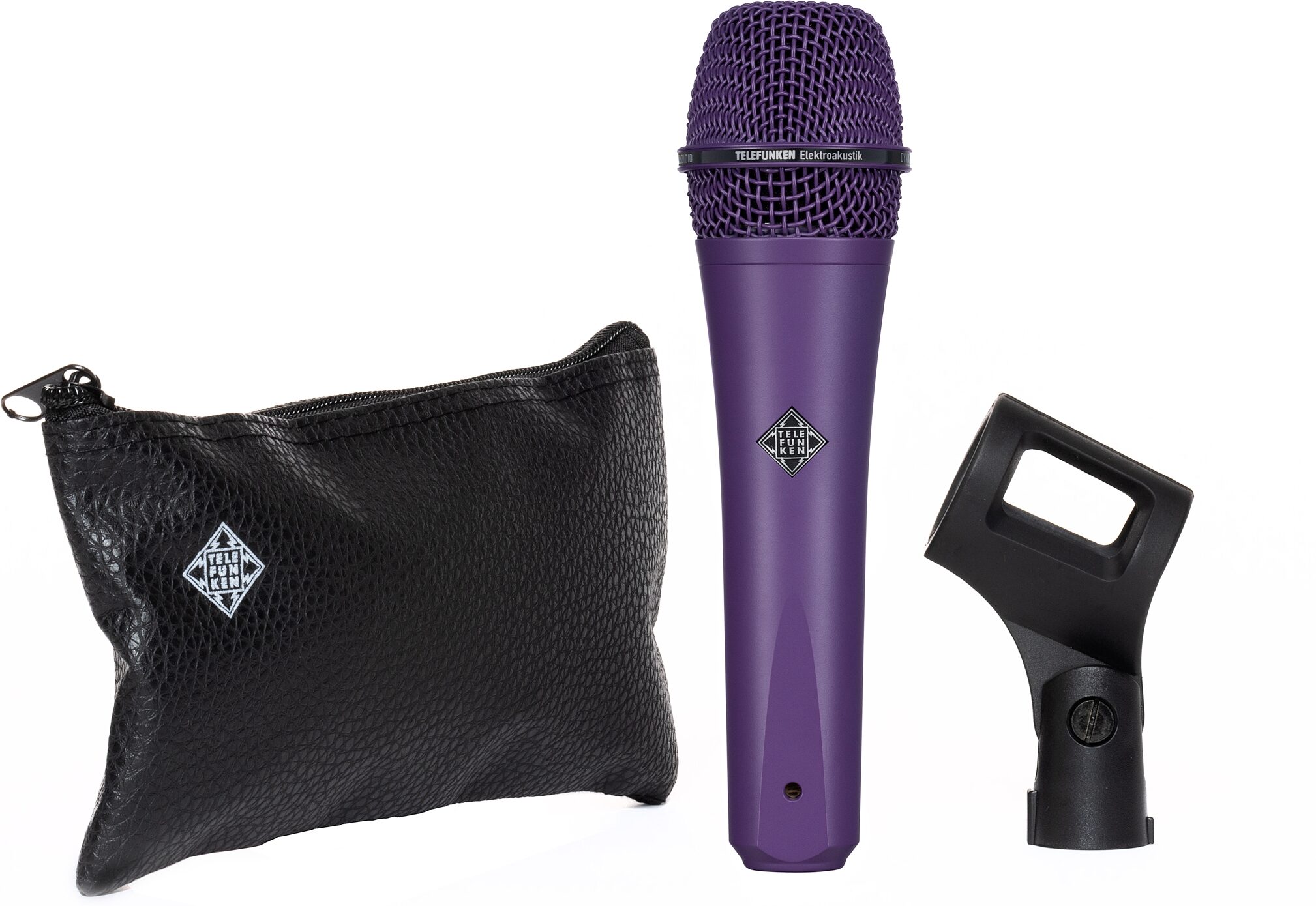 Telefunken M80 Dynamic Supercardioid Microphone, Purple, Bundle