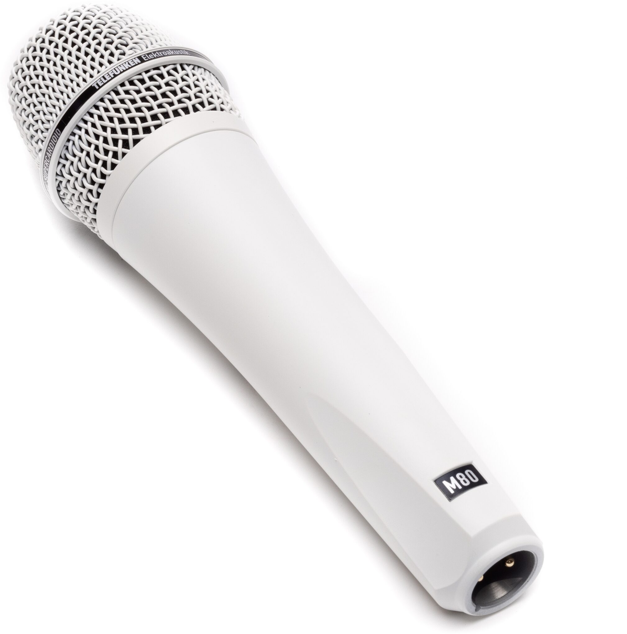 Telefunken M80 Dynamic Supercardioid Microphone, White, Rear