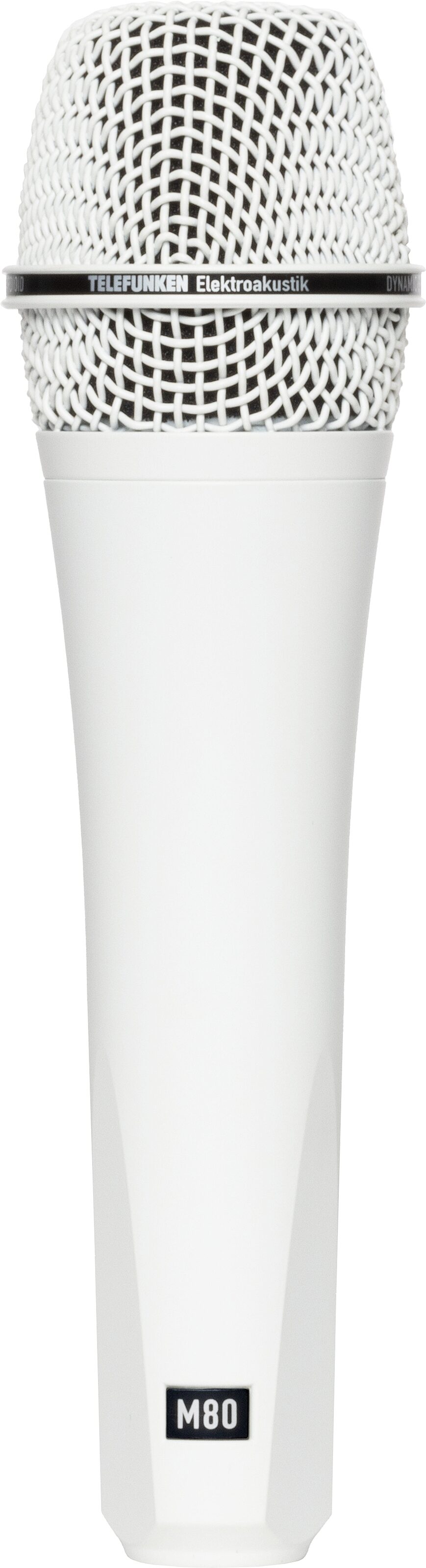 Telefunken M80 Dynamic Supercardioid Microphone, White, Rear