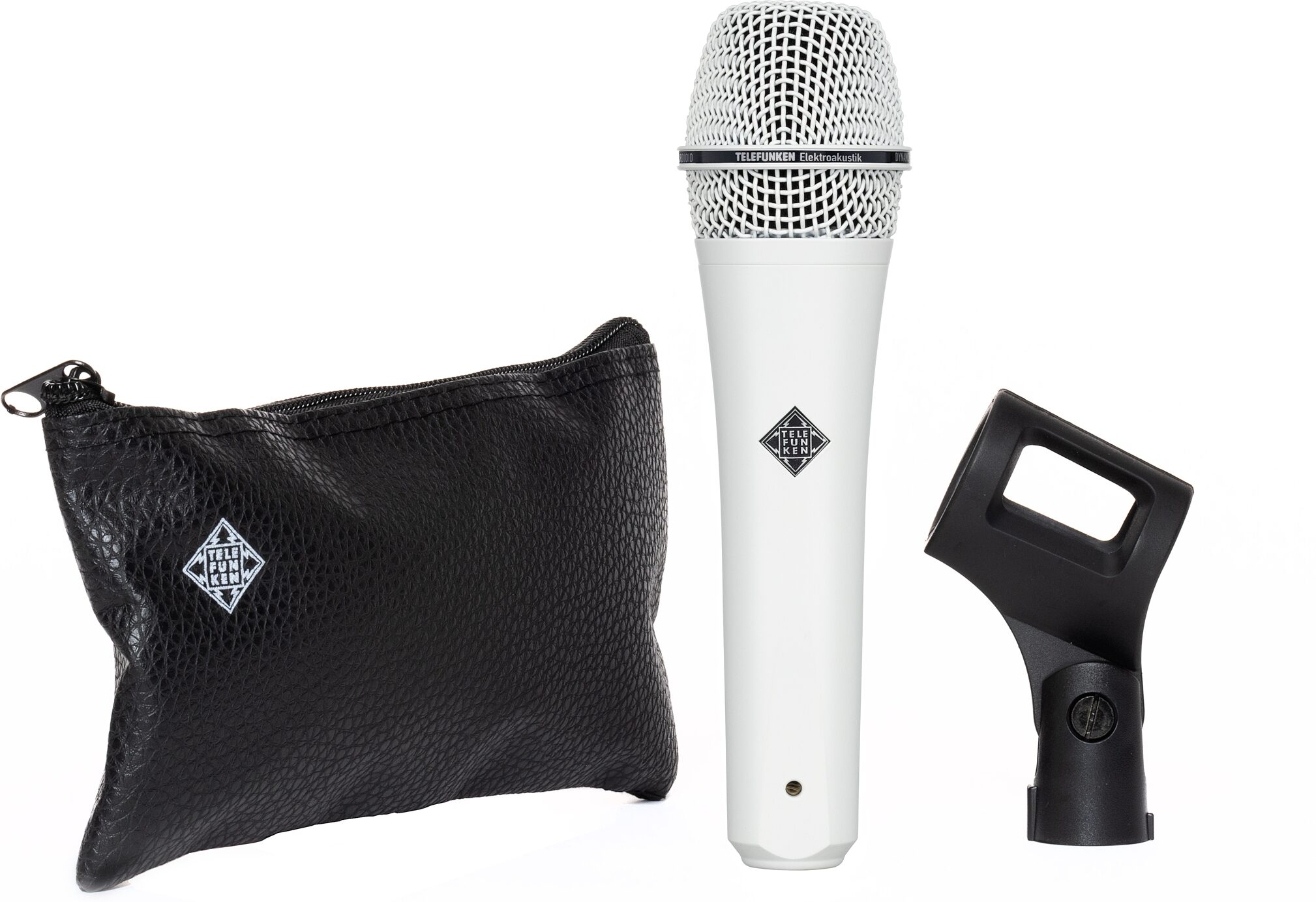 Telefunken M80 Dynamic Supercardioid Microphone, White, Bundle