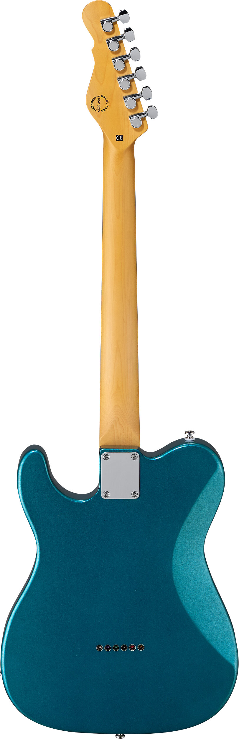 G&L Tribute ASAT Classic Electric Guitar, Emerald Blue, Action Position Back
