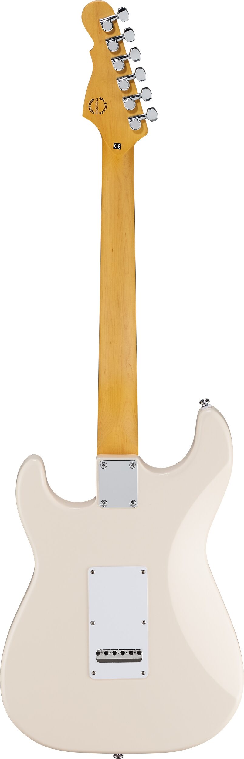 G&L Tribute Comanche Electric Guitar, Olympic White, Action Position Back