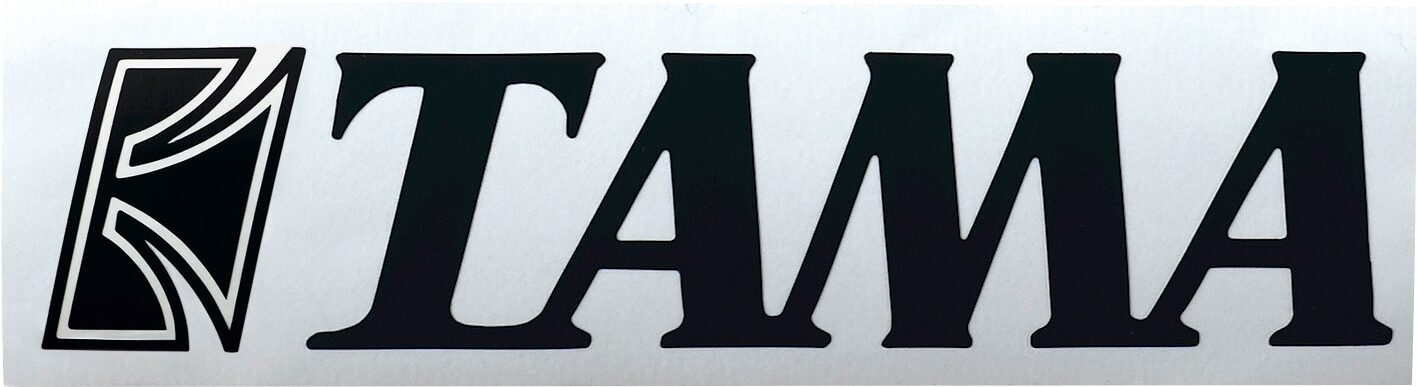 Tama Bass Drum Logo Sticker, Black, 35x150mm, TLS70BK, Main