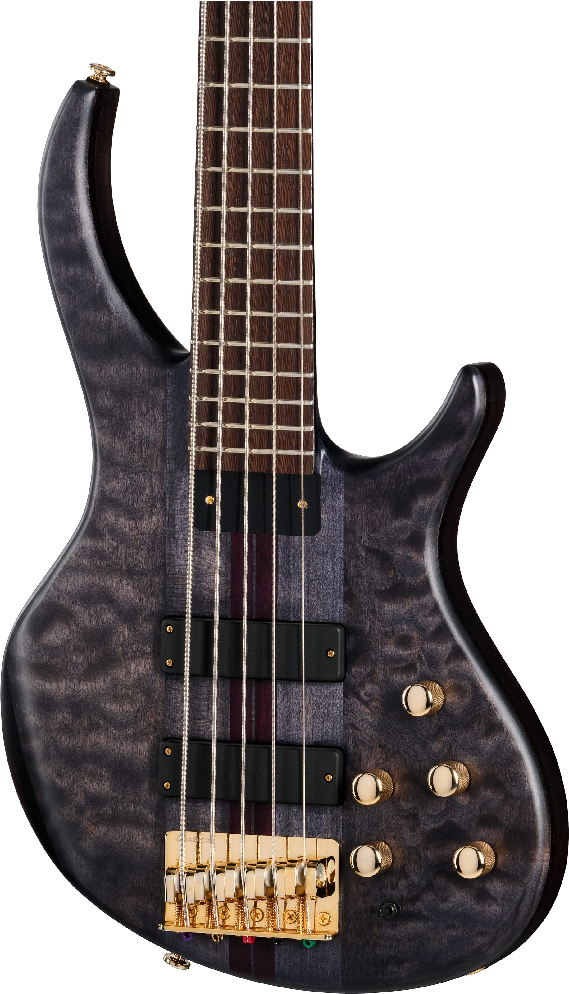 Tobias Classic V Electric Bass, 5-String (with Gig Bag), Transparent Black, Open Box (Very Good), Action Position Back