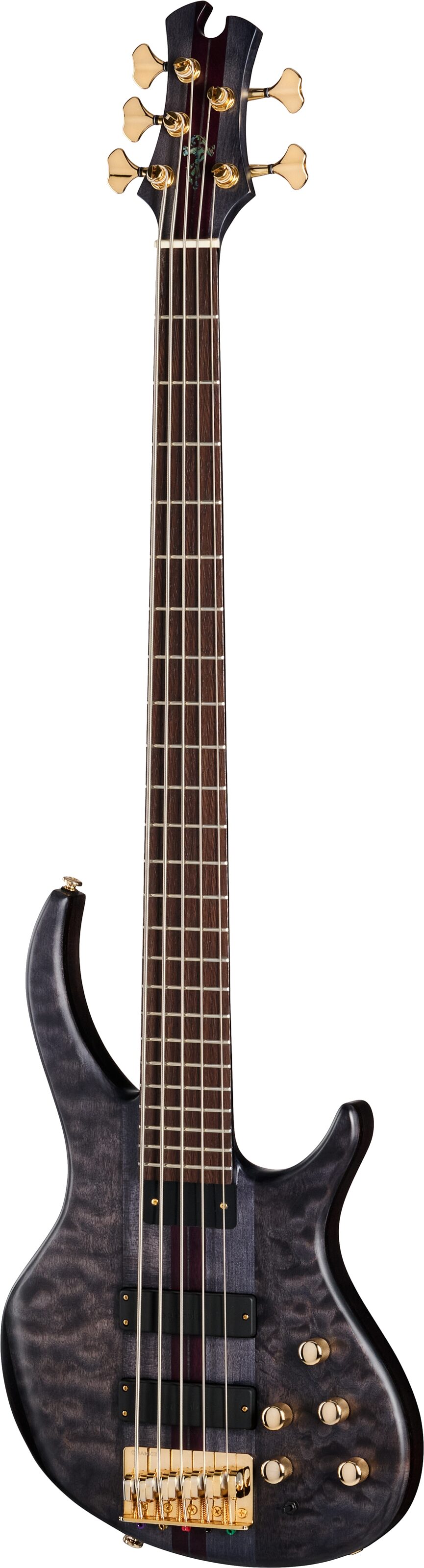 Tobias Classic V Electric Bass, 5-String (with Gig Bag), Transparent Black, Open Box (Very Good), Action Position Back