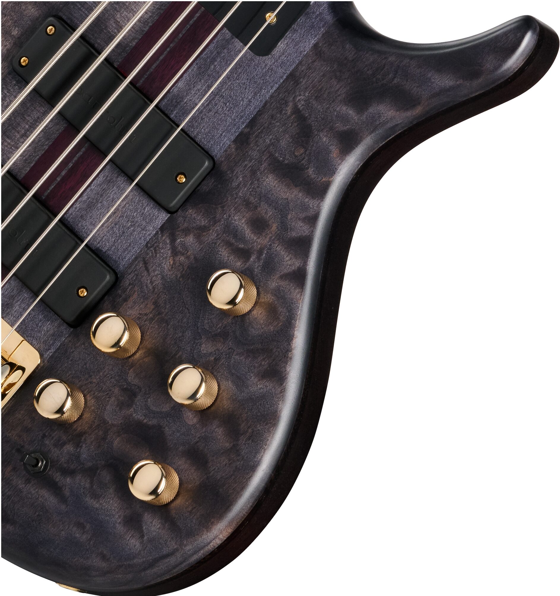 Tobias Classic V Electric Bass, 5-String (with Gig Bag), Transparent Black, Open Box (Very Good), Action Position Back