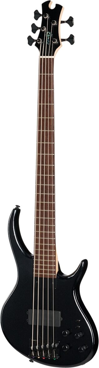 Tobias Growler V Electric Bass, 5-String (with Gig Bag), Black Pearl, Action Position Back