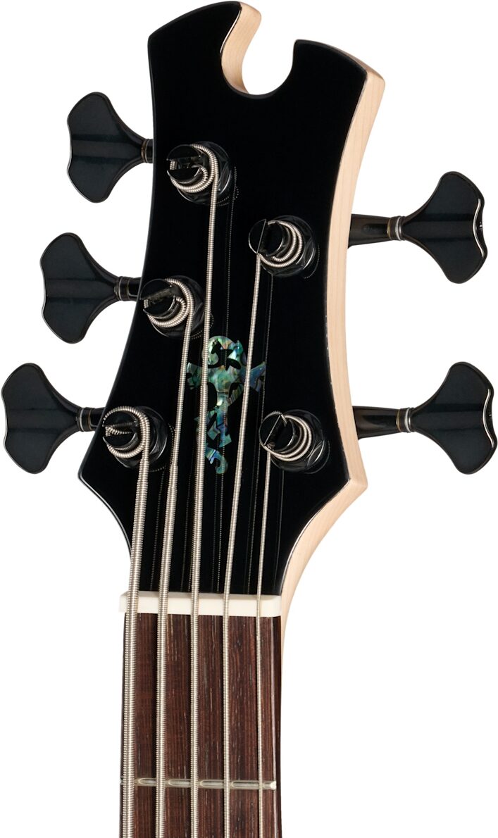Tobias Growler V Electric Bass, 5-String (with Gig Bag), Black Pearl, Action Position Back