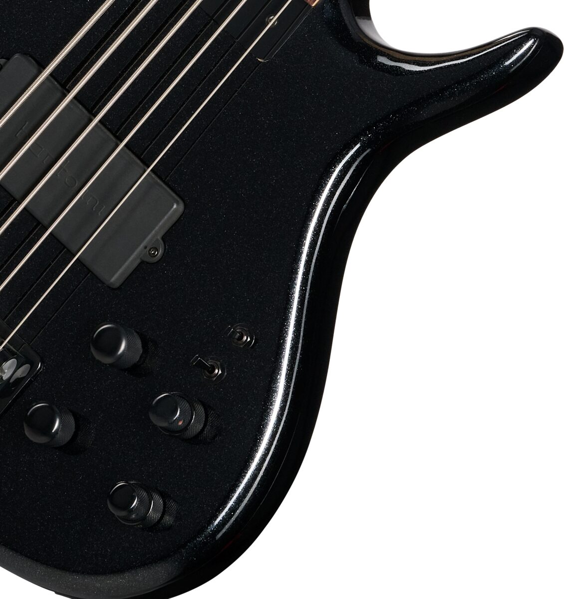 Tobias Growler V Electric Bass, 5-String (with Gig Bag), Black Pearl, Action Position Back