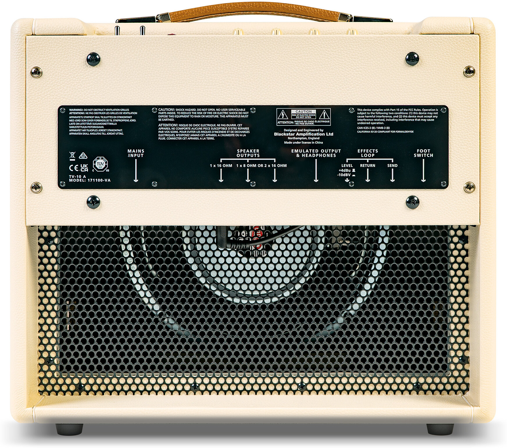 Blackstar TV-10 A Guitar Combo Amplifier (1x12", 10 Watts), New, Action Position Back