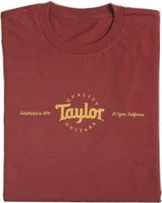Taylor Mens Classic Red T-Shirt, Action Position Back