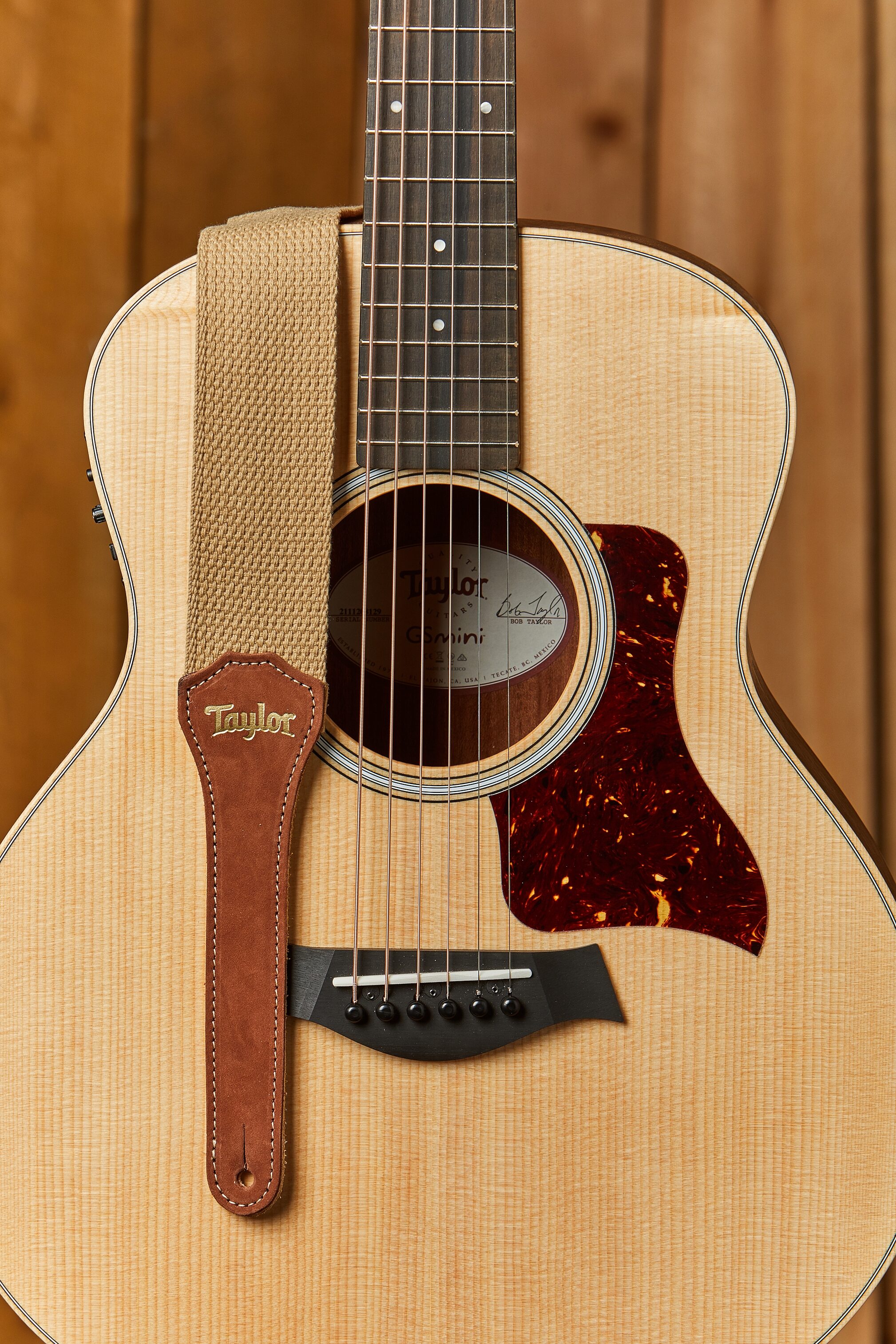 Taylor GS Mini Cotton Guitar Strap, Action Position Back