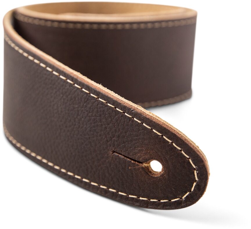 Taylor 2.5" Suede Back Leather Strap, Chocolate Brown, View