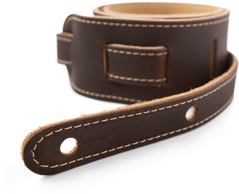 Taylor 2.5" Suede Back Leather Strap, Chocolate Brown, View