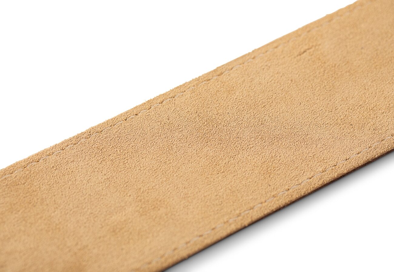 Taylor 2.5" Suede Back Leather Strap, Chocolate Brown, View