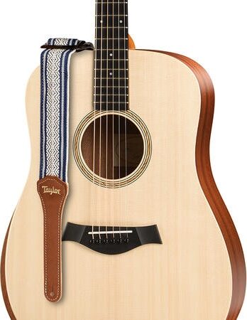 Taylor 2" Academy Jacquard Leather Guitar Strap, Action Position Back