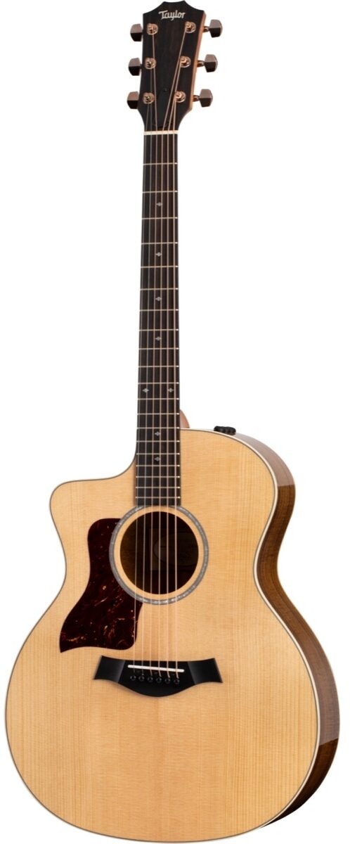 Taylor 214ce Koa Deluxe Grand Auditorium Acoustic-Electric Guitar, Left-Handed (with Case), main