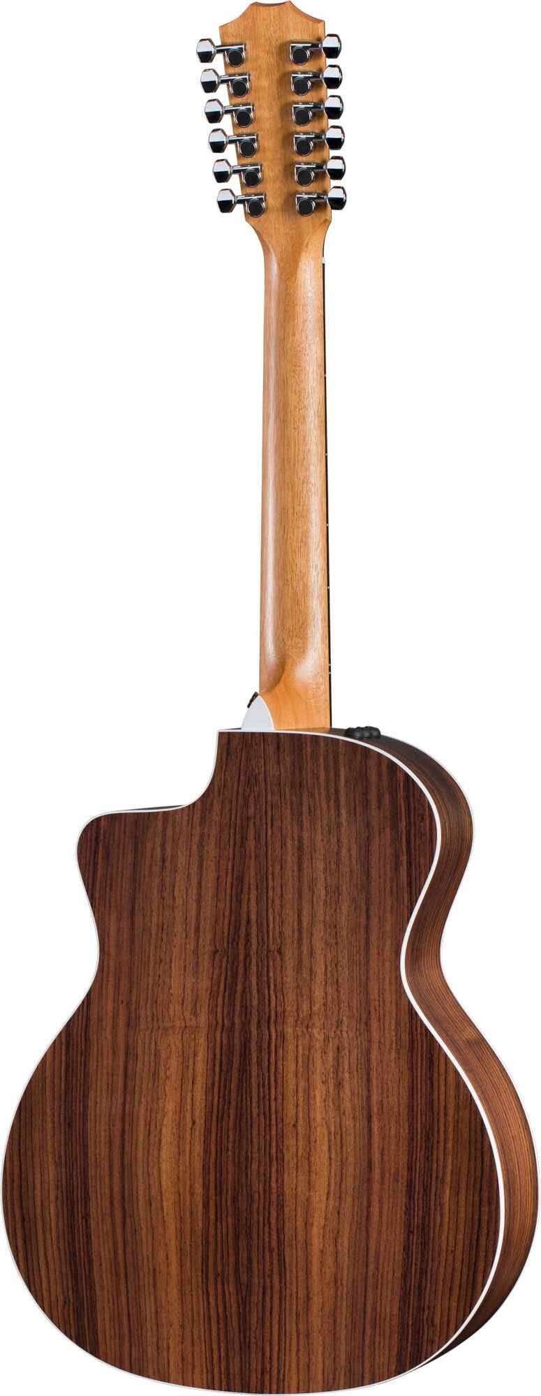 Taylor 254ce Grand Auditorium Rosewood Acoustic-Electric Guitar, 12-String (with Gig Bag), Action Position Back