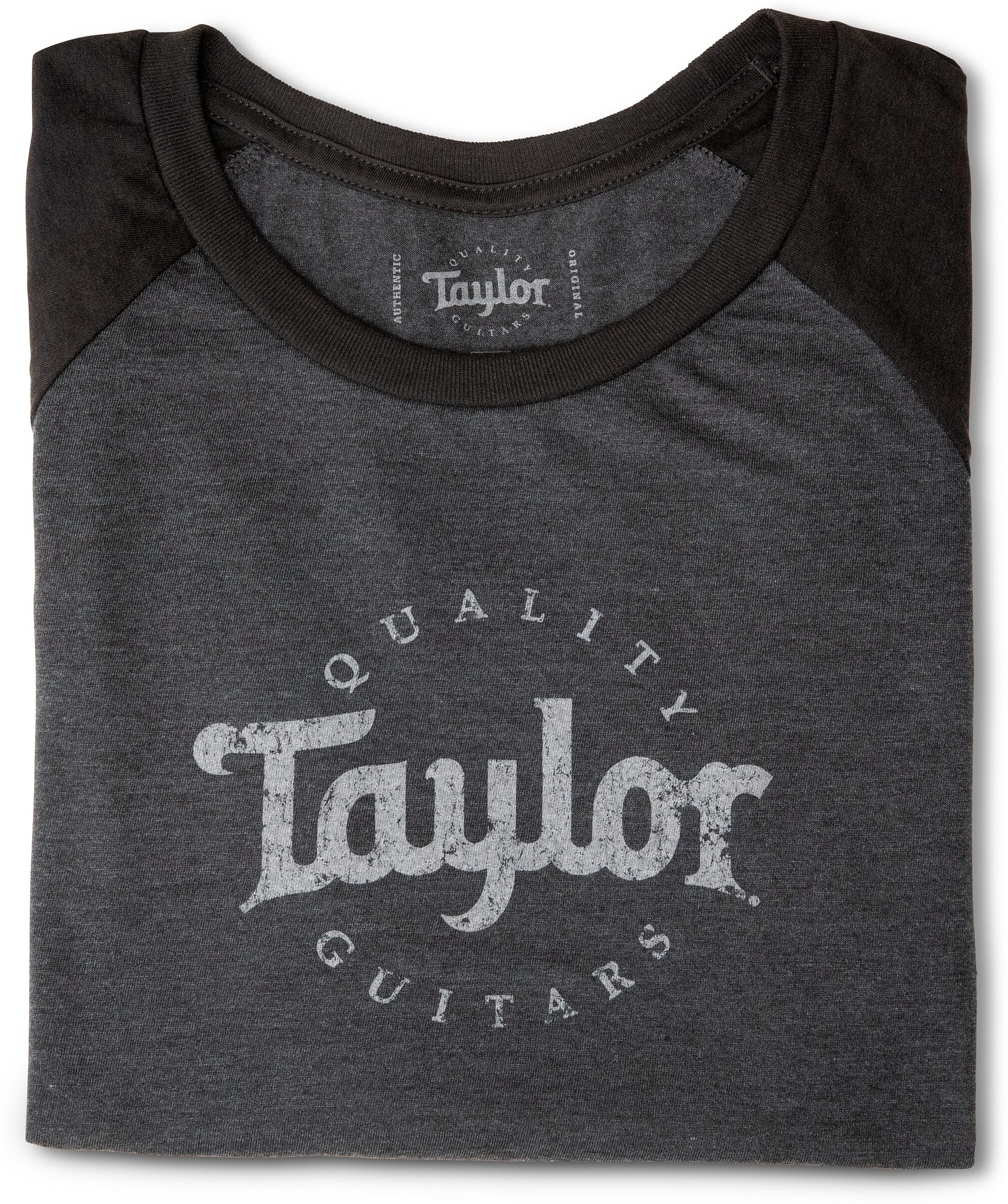 Taylor Ladies Baseball T-Shirt, Black/Black Frost, XL, Action Position Back