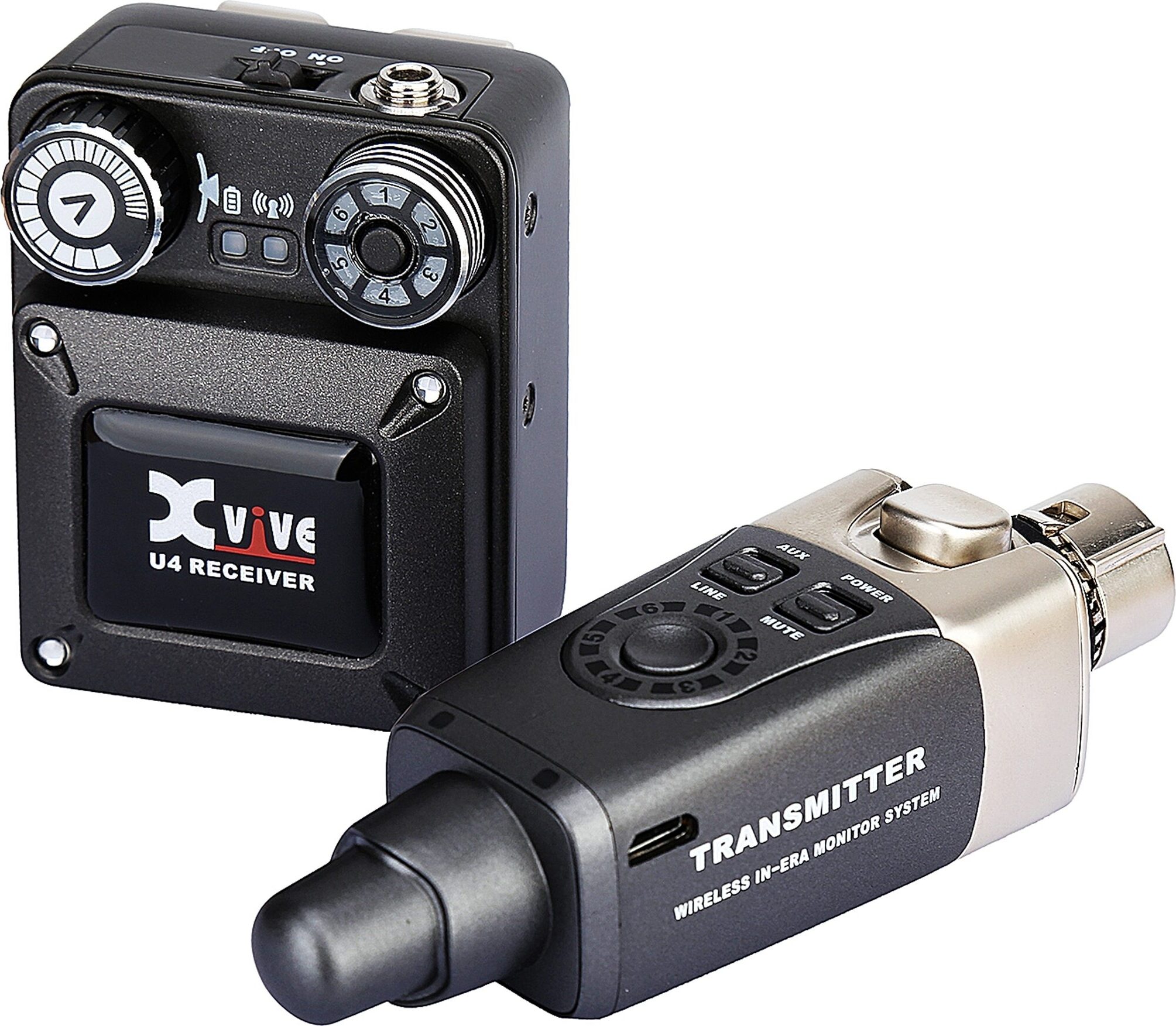 Xvive U4 Digital Wireless IEM System with ASI 3DME Earphones Bundle, New, U4 Set