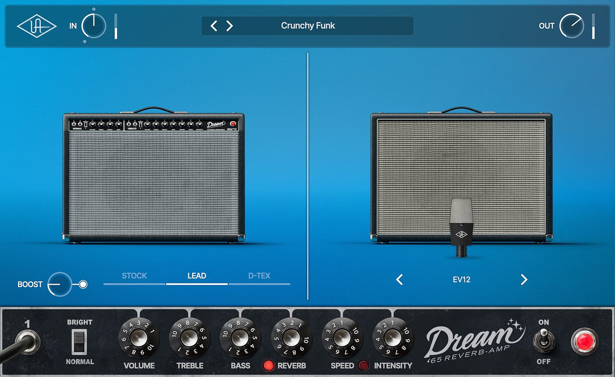 Universal Audio UAD Dream '65 Reverb-Amp Plug-in Software, Digital Download, Action Position Back