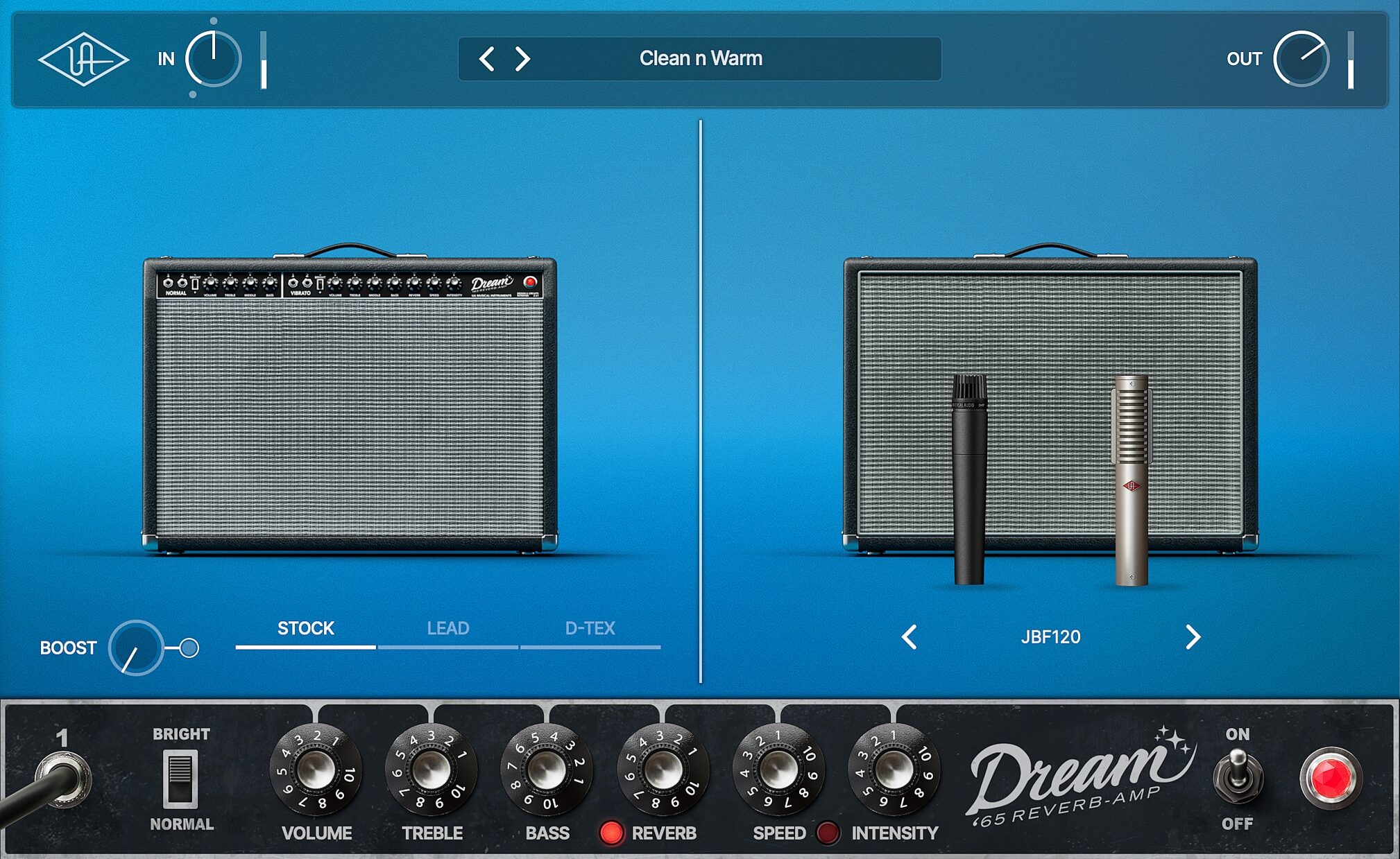 Universal Audio UAD Dream '65 Reverb-Amp Plug-in Software, Digital Download, Action Position Back