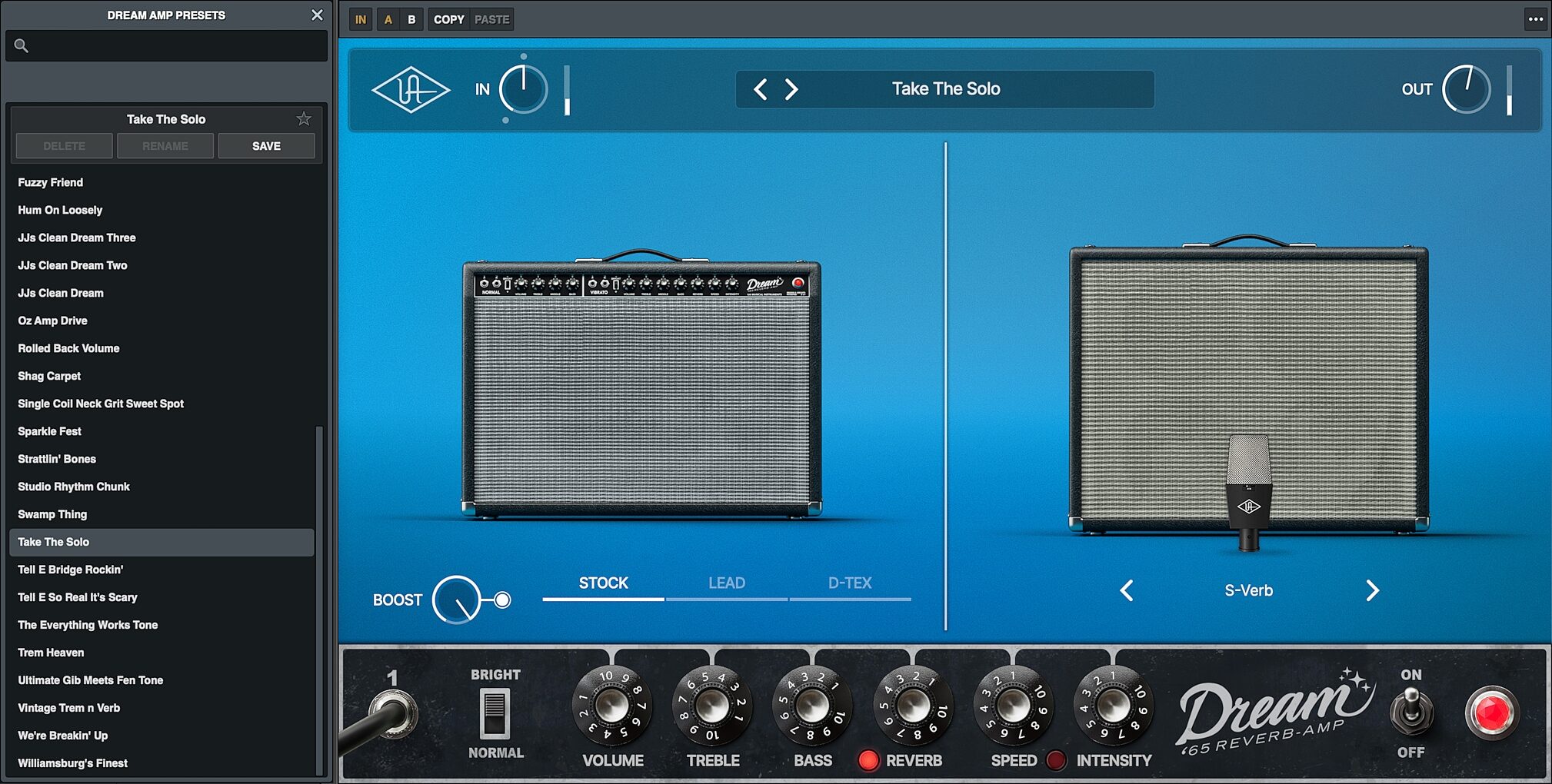 Universal Audio UAD Dream '65 Reverb-Amp Plug-in Software, Digital Download, Action Position Back