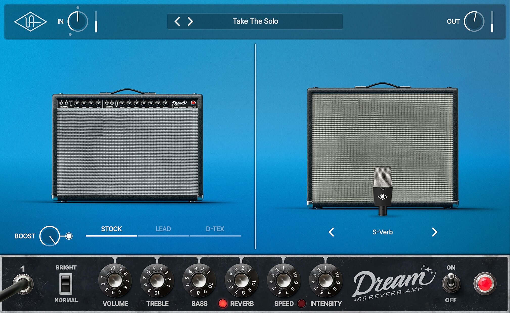 Universal Audio UAD Dream '65 Reverb-Amp Plug-in Software, Digital Download, Action Position Back