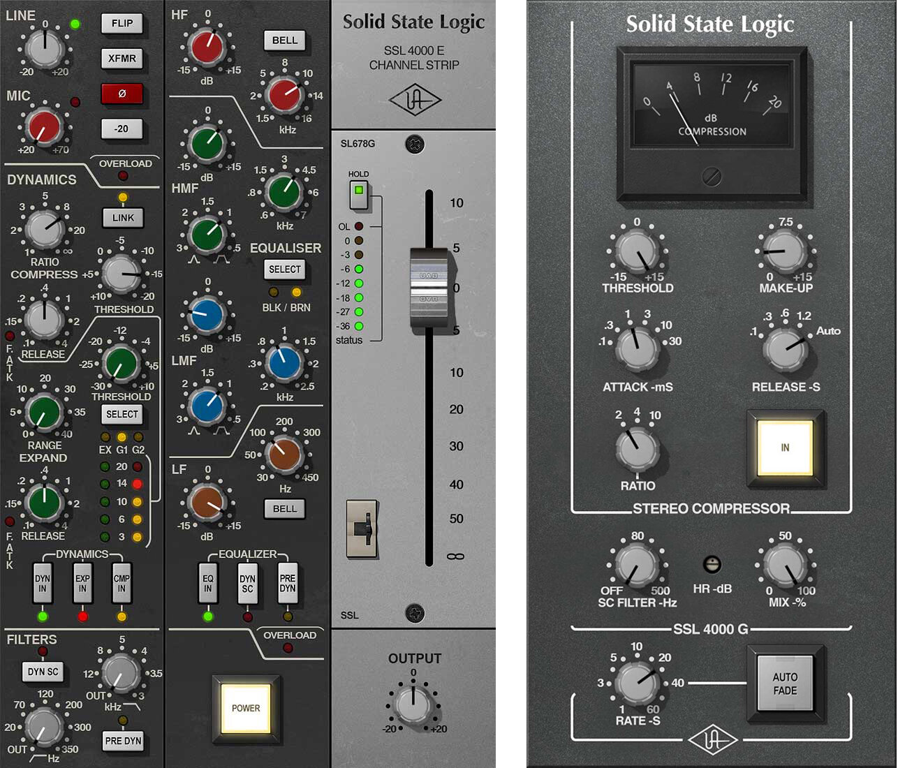Universal Audio SSL 4000 Series Console Bundle Software, Digital Download, Action Position Back
