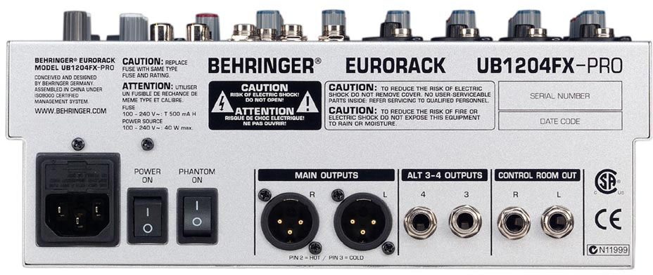 Behringer UB1204FX Pro Eurorack 12 Input Mixer with FX | zZounds