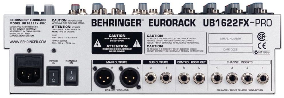 Behringer Eurorack UB1622FX-PRO - Zikinf