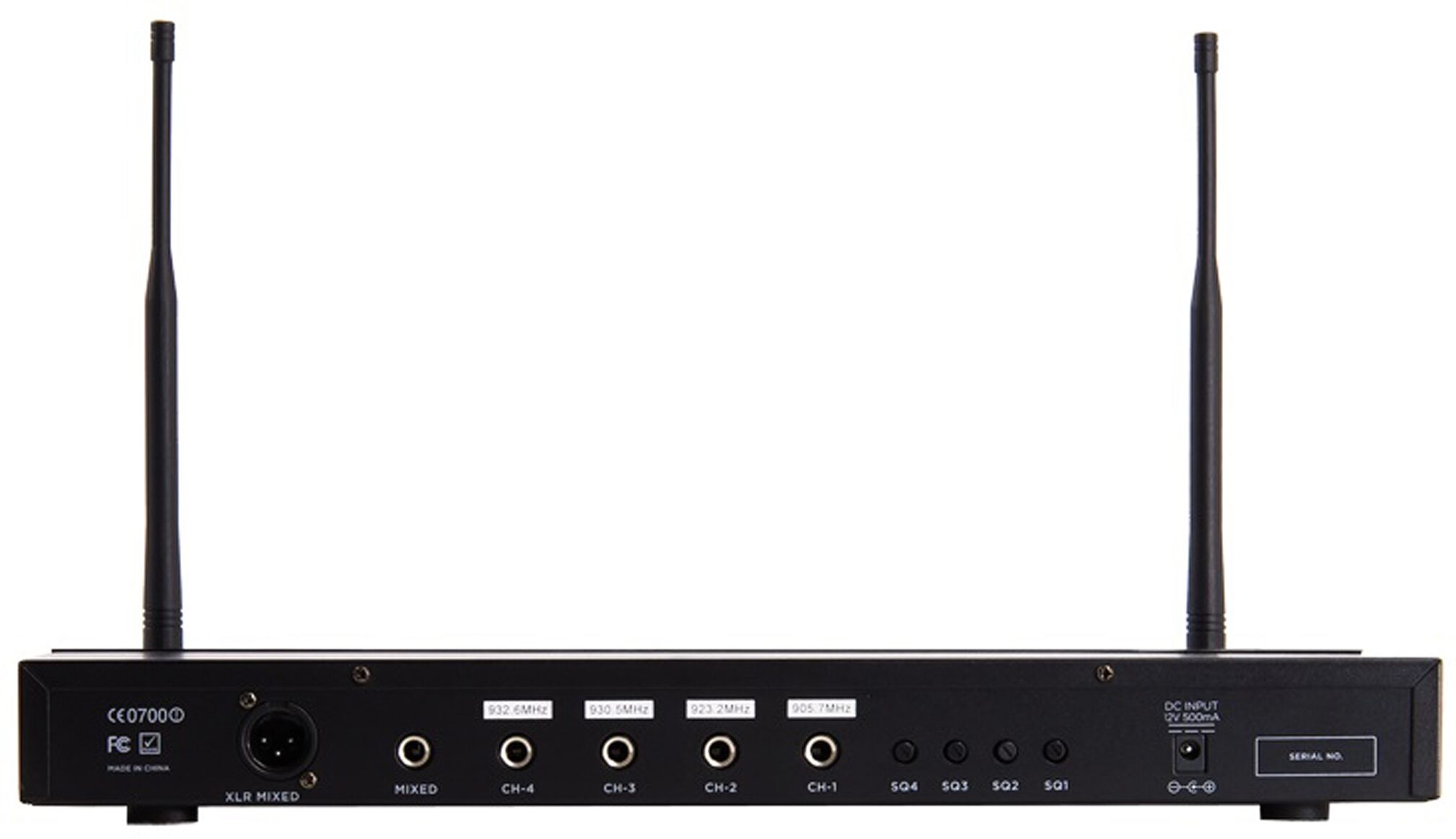 Gemini UHF-04M 4-Channel Wireless Handheld Microphone System, Action Position Back