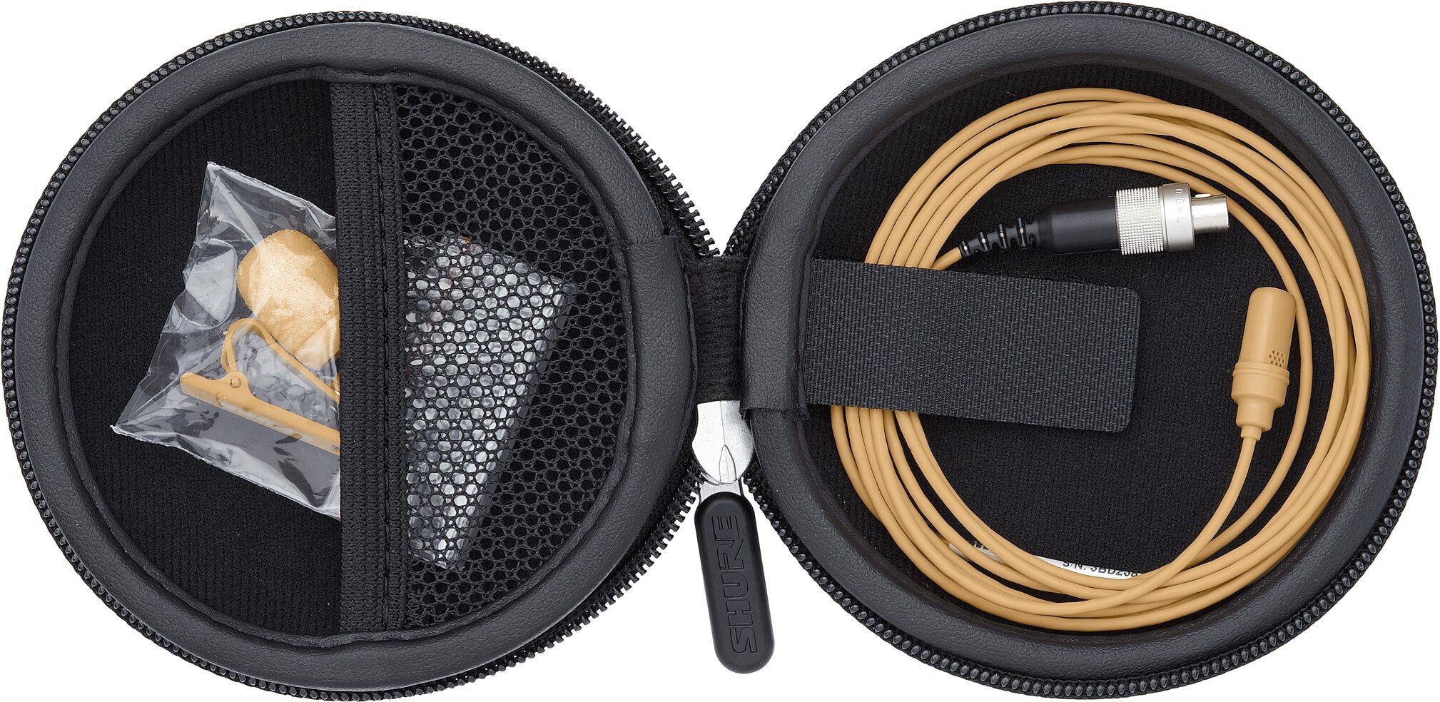 Shure UL4 UniPlex Cardioid Omnidirectional Lavalier Microphone, Tan, UL4T/C-LMC3-A, LEMO Connector, Action Position Back