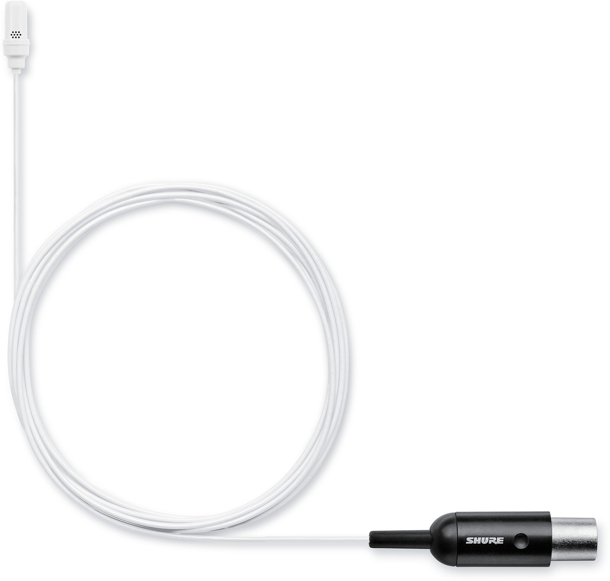 Shure UL4 UniPlex Cardioid Omnidirectional Lavalier Microphone, White, UL4W/C-MTQG-A, MTQG Connector, Action Position Back
