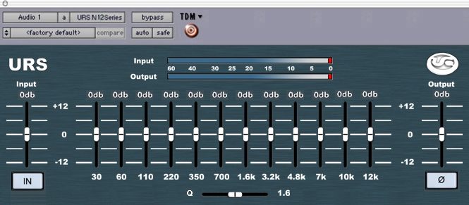 URS Classic Console Graphic EQ Software Bundle (Macintosh and Windows), URS N12 Screenshot