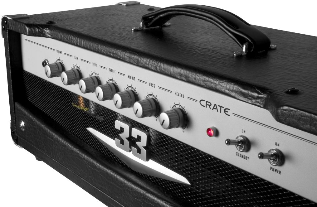 Crate V33H V-Series Tube Guitar Amplifier Head (33 Watts), Control Panel