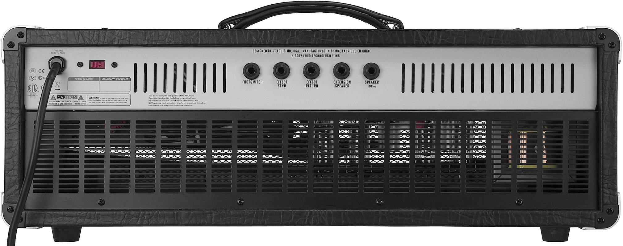 Crate V33H V-Series Tube Guitar Amplifier Head (33 Watts), Rear