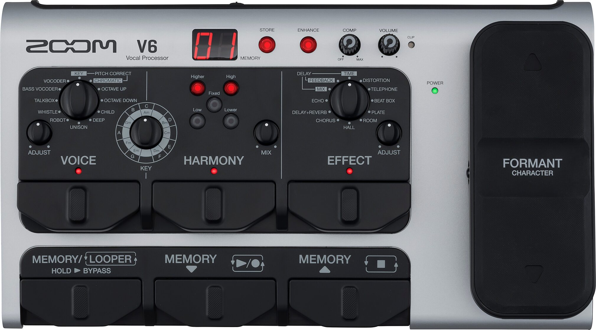 Zoom V6-SP Vocal Effects Processor and Looper Pedal | zZounds