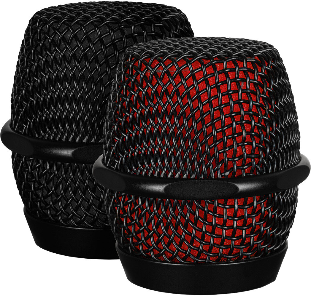 sE Electronics V7 Handheld Supercardioid Dynamic Vocal Microphone, Black on Black, includes both Black and Red internal windscreens, Red and Black Internal Windscreens Included