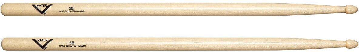 Vater Hickory Drumsticks, 5B, Wood Tip, Pair, view