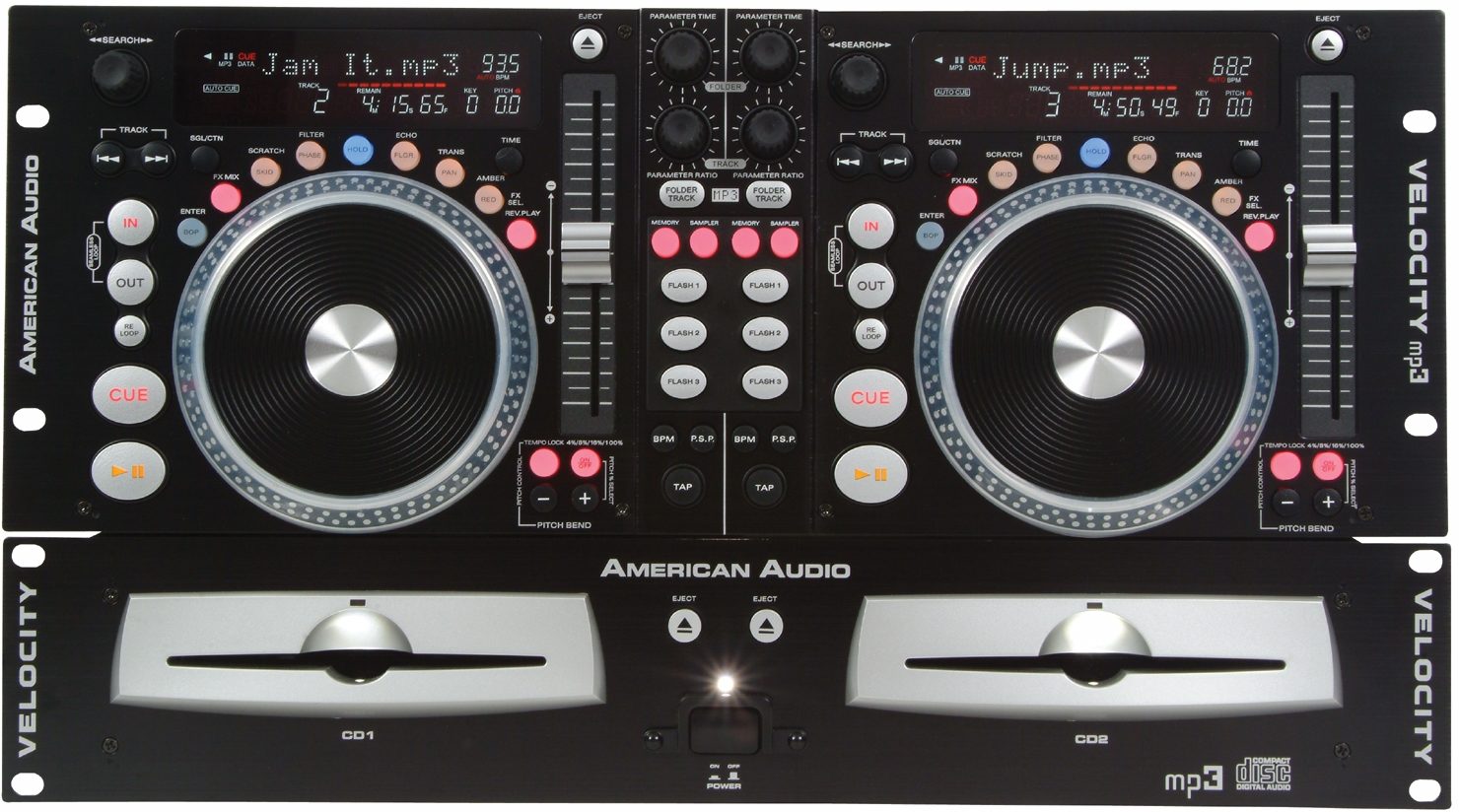American Audio Velocity MP3 Dual CD/MP3 Player, Front