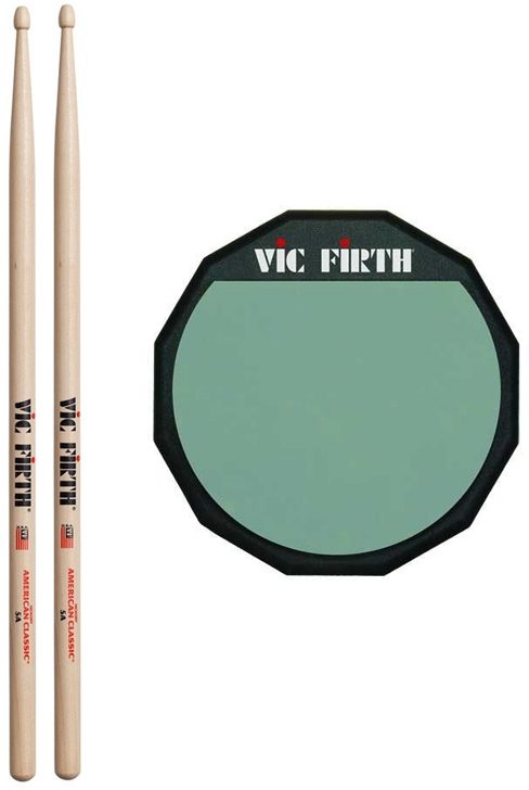 Vic Firth Soft Surface Practice Pad, 6 inch, PAD6, Single Sided, with Sticks, sticks