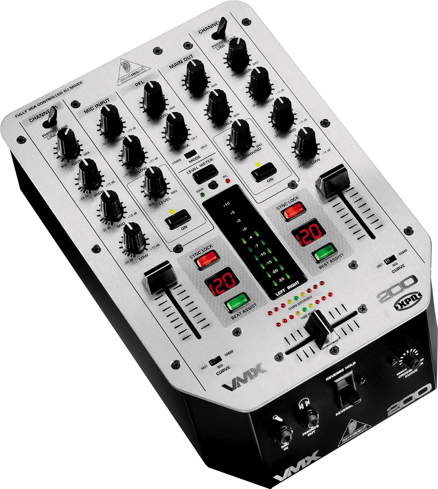 nåde Vilje Kommunist Behringer VMX200 VCA-Controlled 2-Channel Pro DJ Mixer with Beat Counter