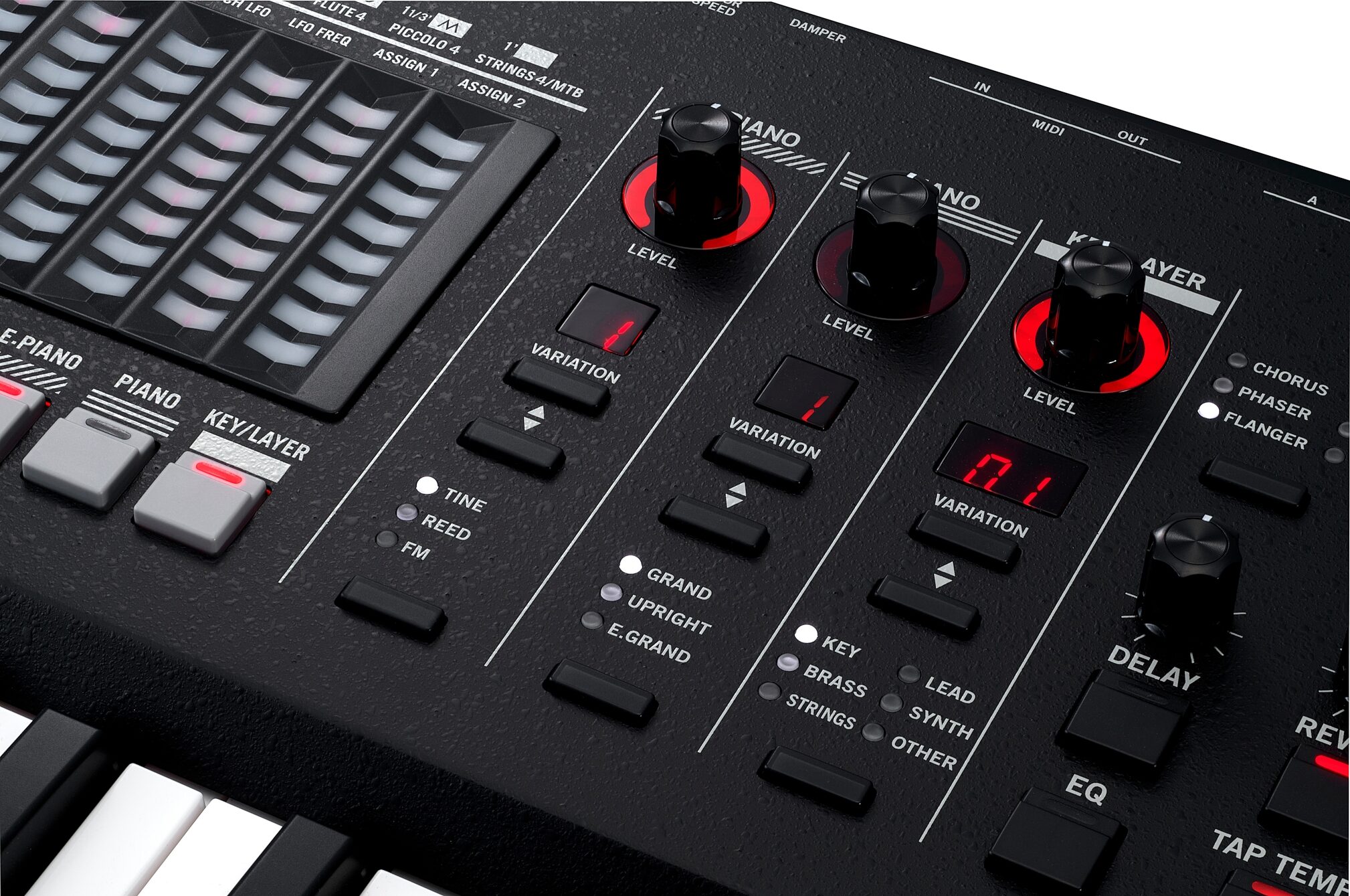 Vox Continental 73BK Performance Synthesizer, Action Position Back