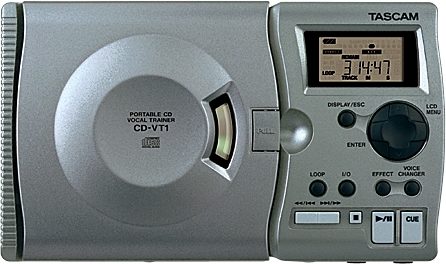 TASCAM CDVT1 Portable CD Vocal Trainer, Top View