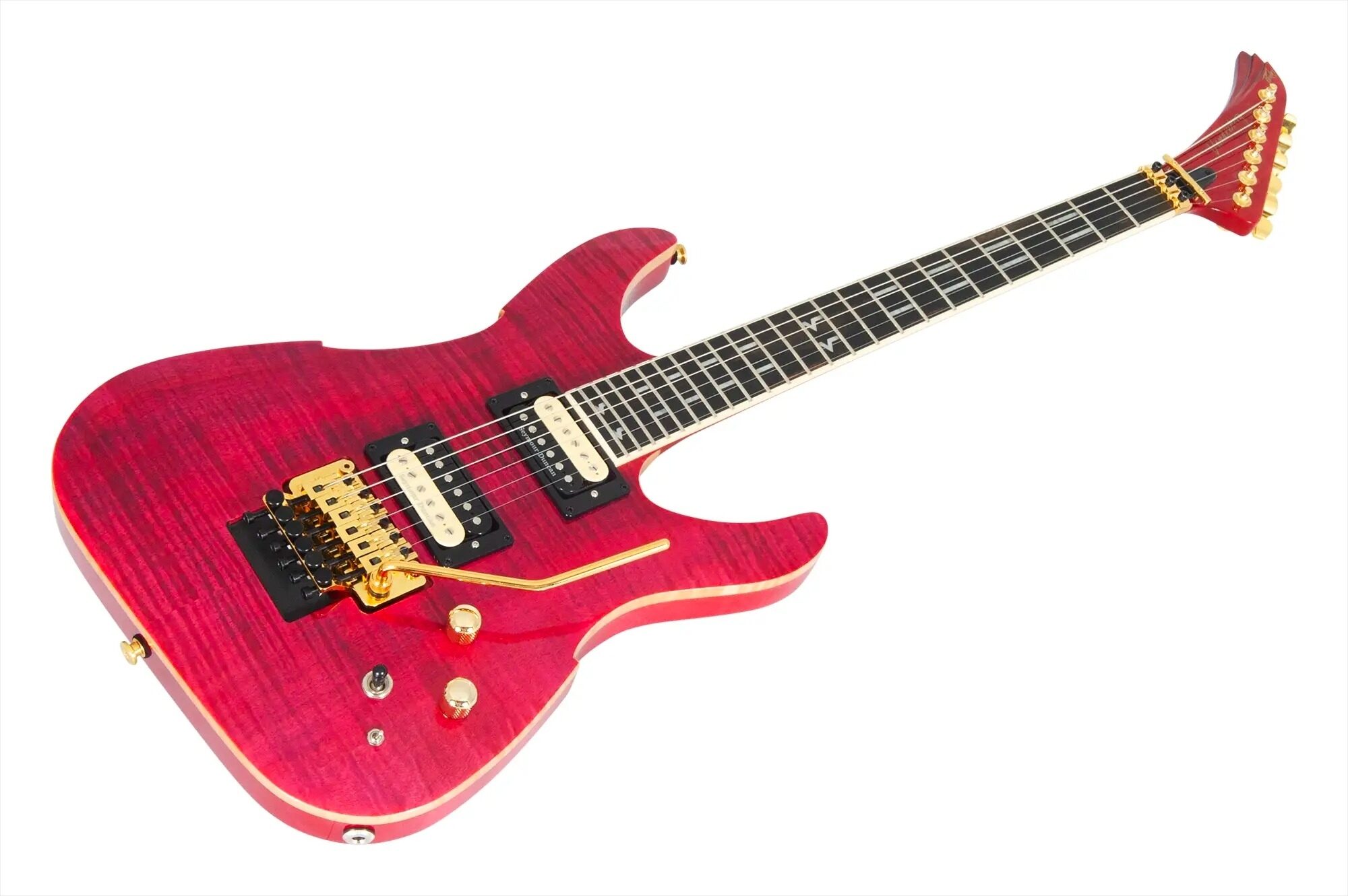 Peavey Vandenberg Electric Guitar (with Case), Purple Flame Maple, Action Position Back