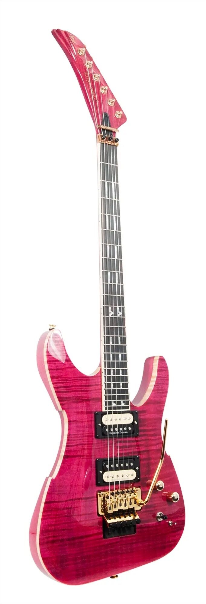 Peavey Vandenberg Electric Guitar (with Case), Purple Flame Maple, Action Position Back