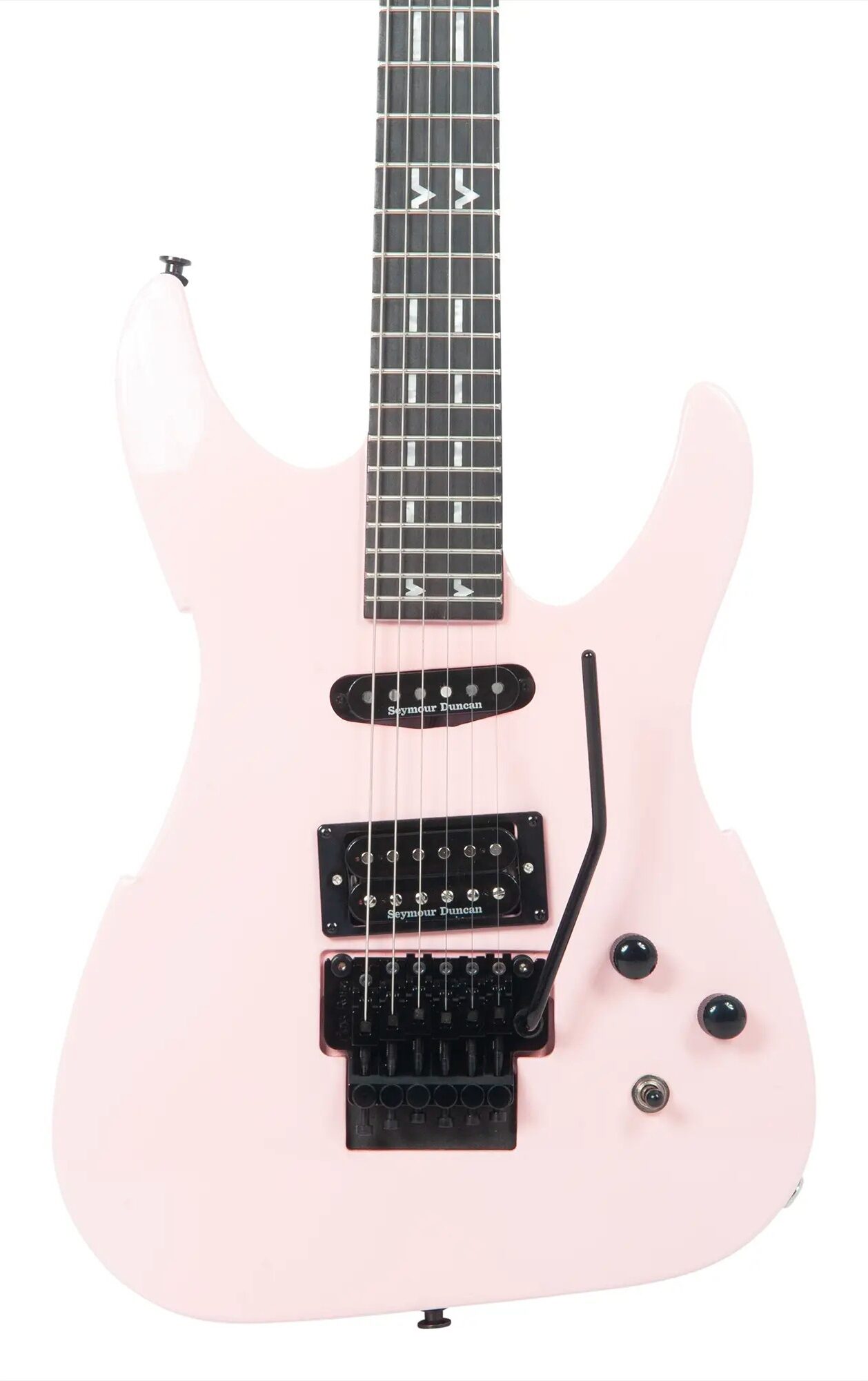 Peavey Vandenberg Signature Series Electric Guitar (with Case), Rock-it Pink, Action Position Back