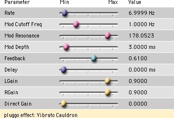 Cycling '74 Pluggo 3.1 VST MAS RTAS (Macintosh), Pitch Effects - Vibrato Cauldron